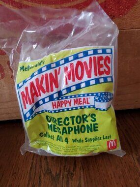 Vtg NEW McDonald’s Happy Meal Makin’ Movies Director's Megaphone 1993 Sealed